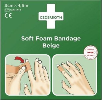 Cederroth Bandaż z pianki Cederroth Soft Foam Bandage Beige, 3 cmx450cm