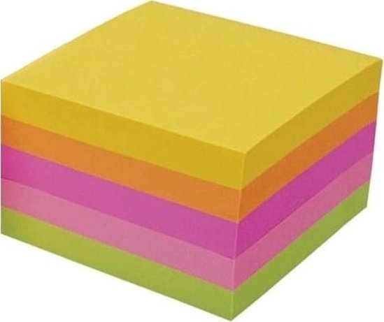 PULLMAN Karteczki samoprzylepne 75x75 PULLMAN P0007 5 kolorów neon 450 kart