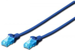 Digitus Patch cord U/UTP kat.5e PVC 0,5m niebieski (DK-1512-005/B)