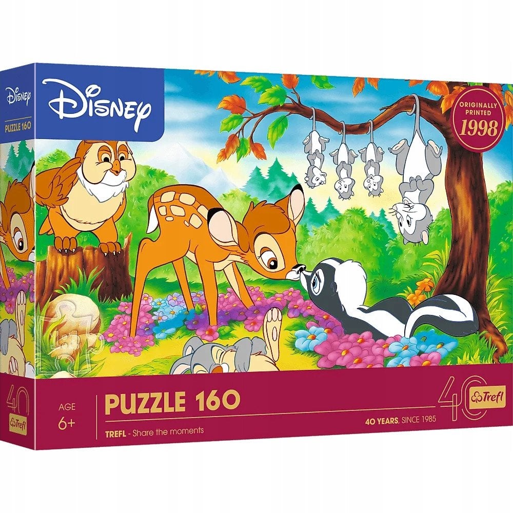 Trefl Puzzle Disney - 40-lecie Trefl - Bambi i leśni przyjaciele 160 elementów (40054)