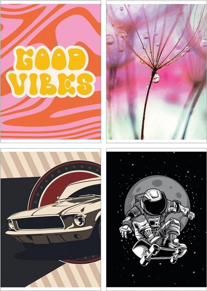 Zeszyt A5/60K linia mix (4szt)