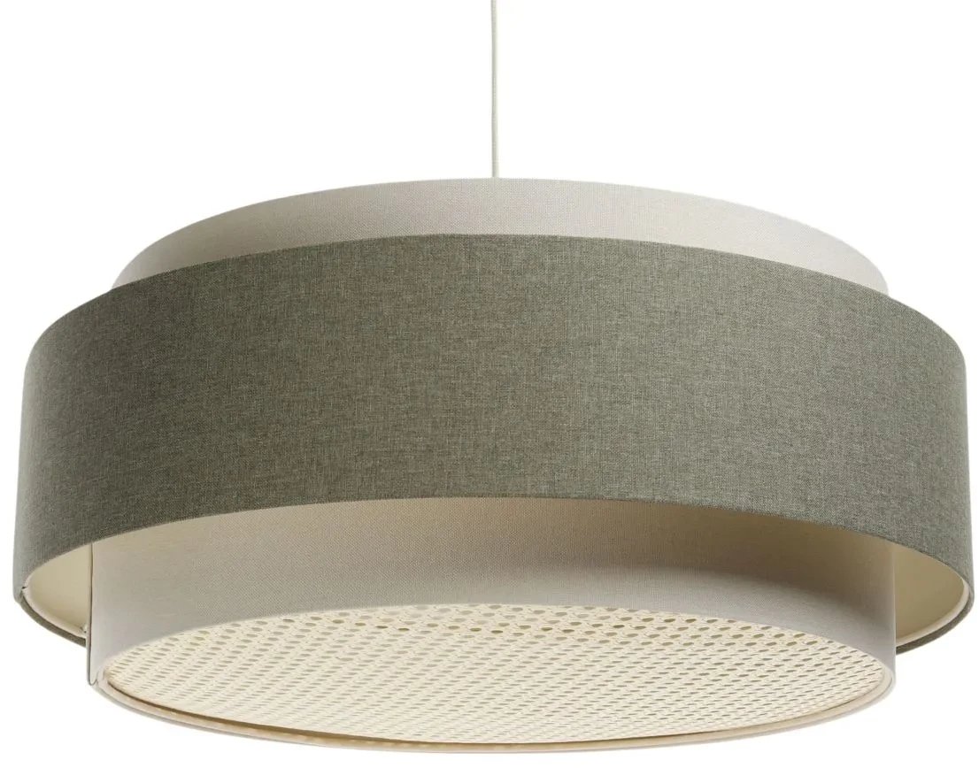 Lampa wisząca ERUTAN DUDU RATTAN kremowa/zielona BPS KONCEPT