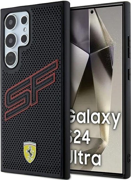 Ferrari FEHCS24LPINK S24 Ultra S928 czarny/black hardcase Big SF Perforated