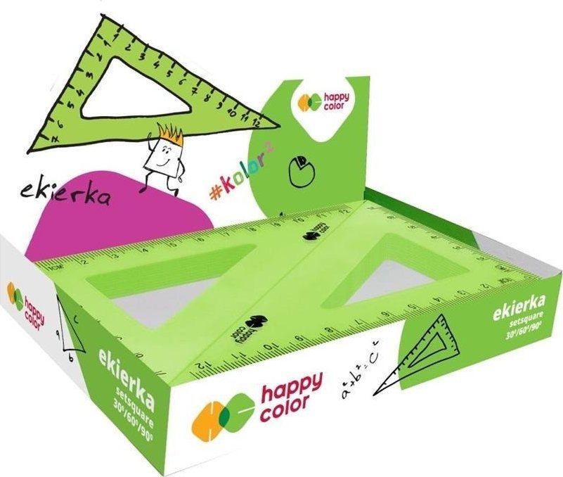 Ekierka 60* 12cm (25szt) HAPPY COLOR