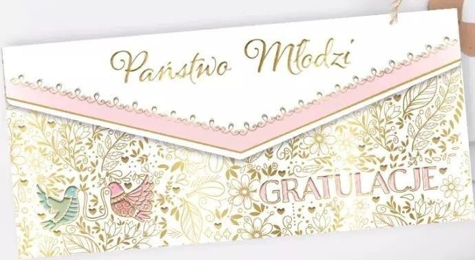 Koperta Ślub Pudrowa