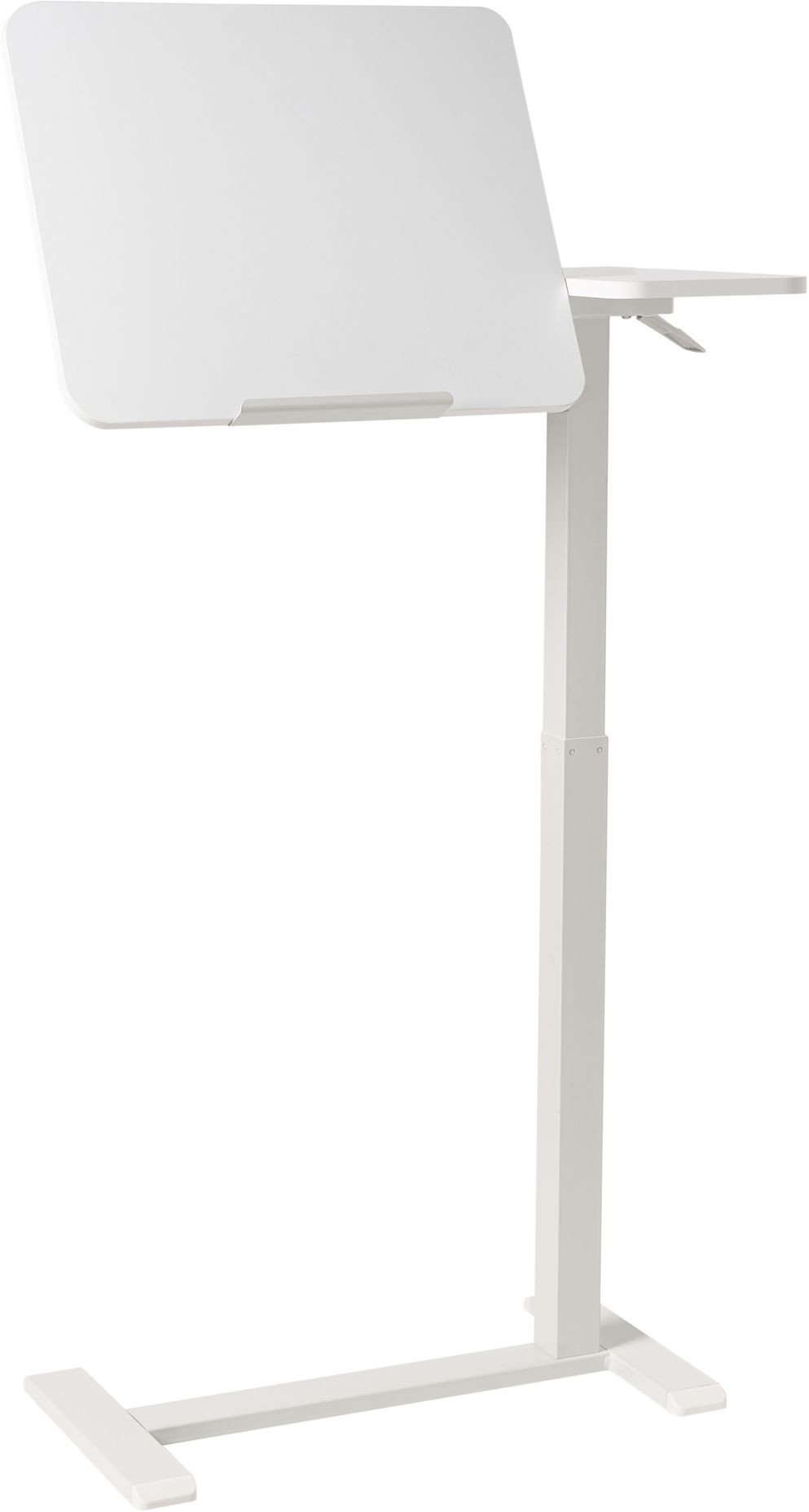 Beliani Regulowany stolik pod laptopa Biały 70 cm 40 cm