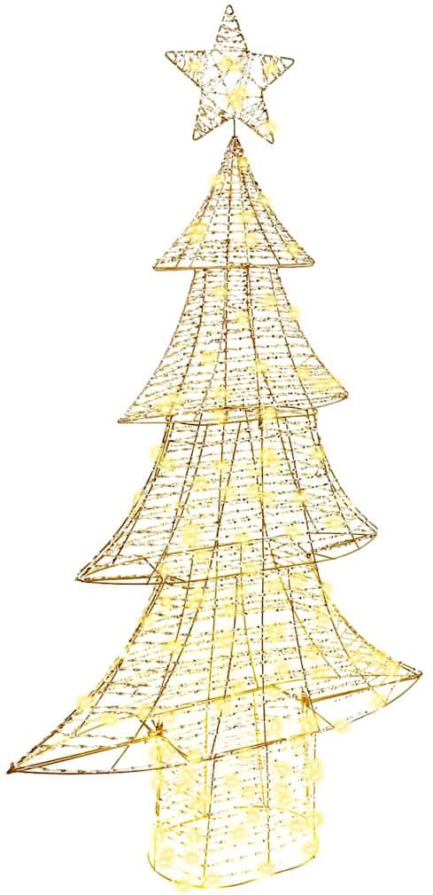 vidaXL Choinka z 160 diodami LED Ciepła biel 150 cm PET