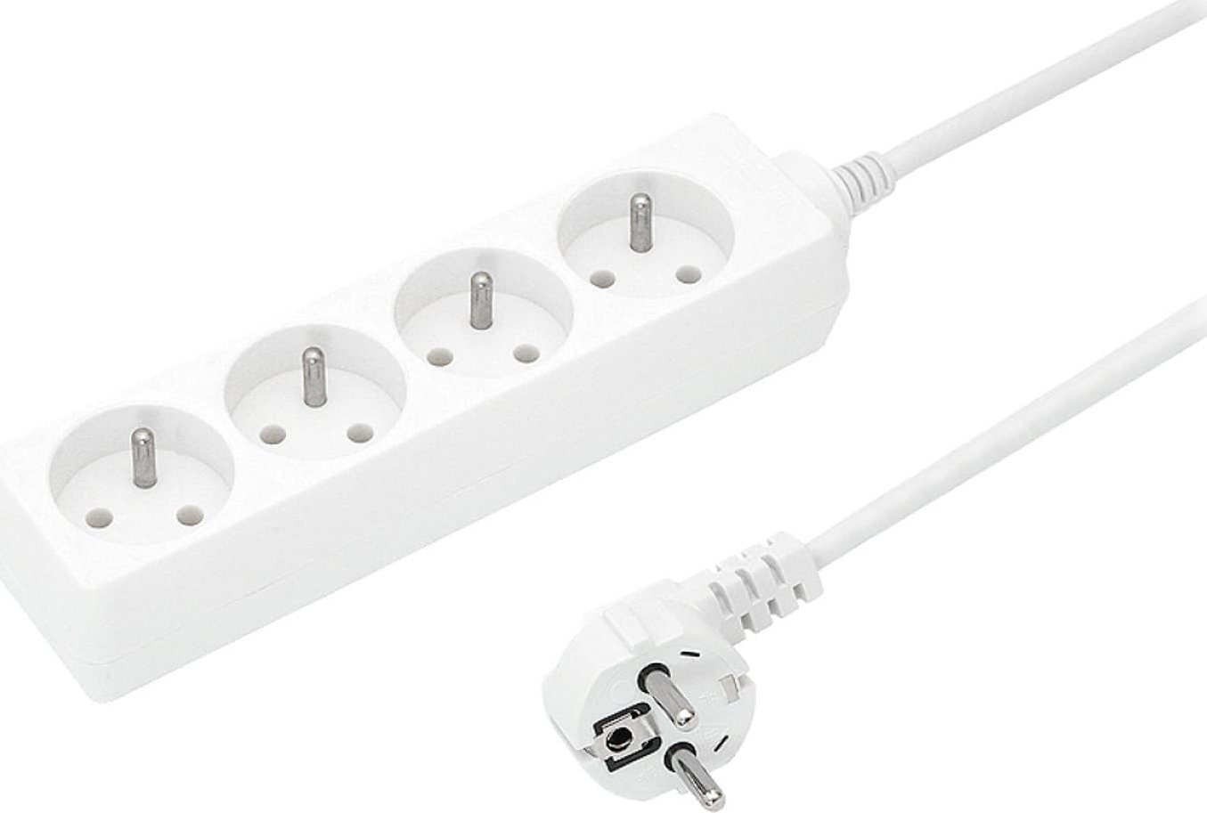 Jonex Przedłużacz 4-gniazda z/u 10A 3m /OMY 3x1/ biały PS-470 T-105680