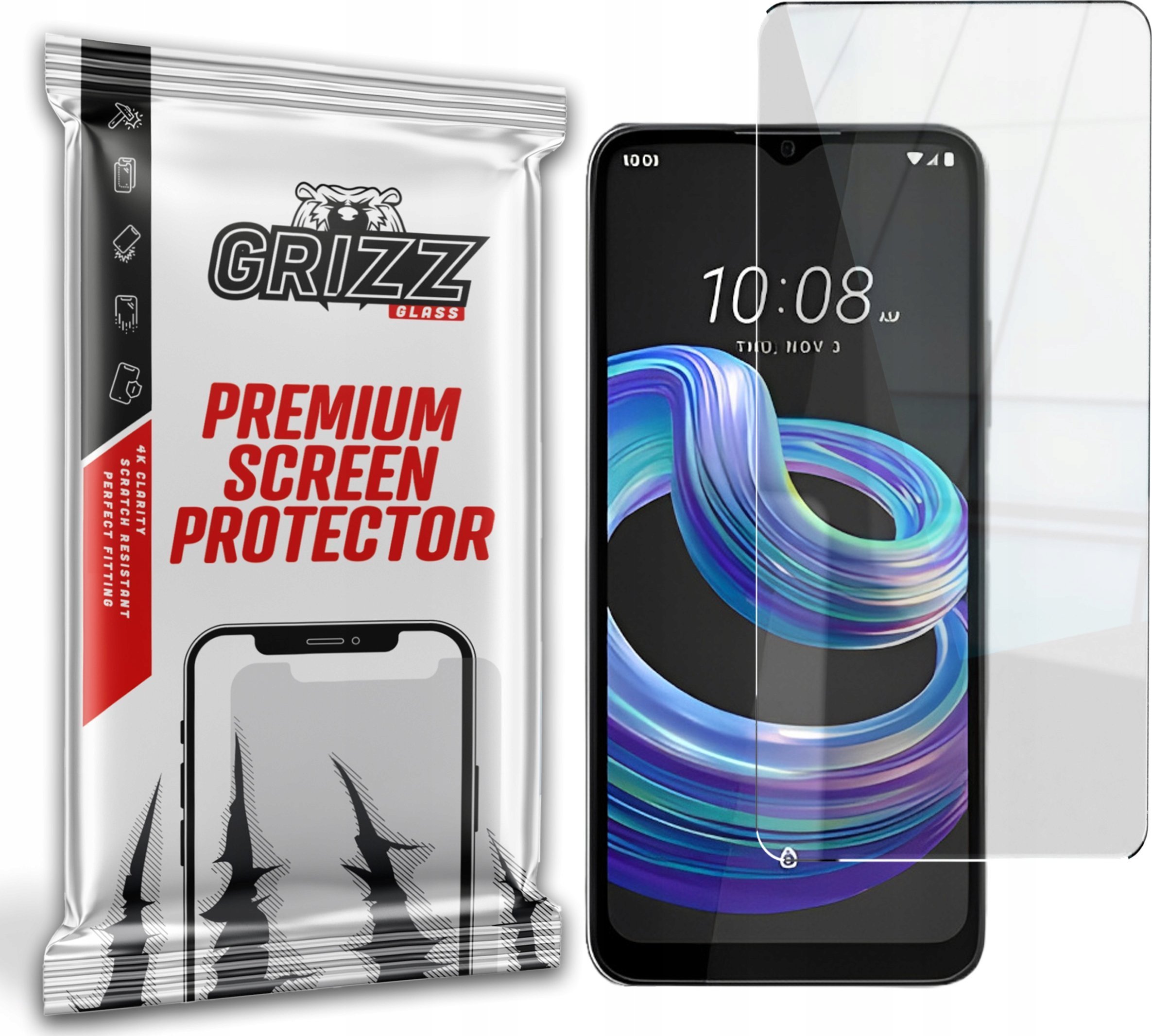 GrizzGlass Szkło hybrydowe GrizzGlass HybridGlass HTC Wildfire E3 Lite