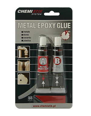 Chemistik Klej dwuskładnikowy epoksydowy METAL EPOXY GLUE 5min. 40g