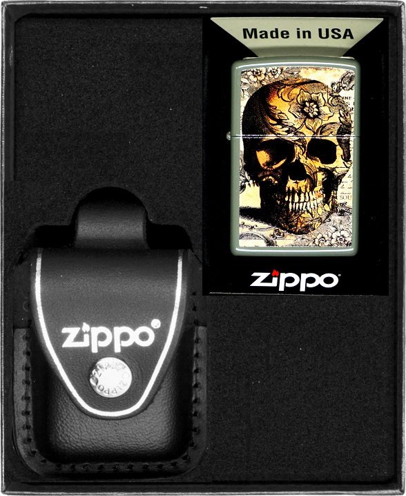 Zestaw ZIPPO Zapalniczka VINTAGE SKULL Prezentowy No3