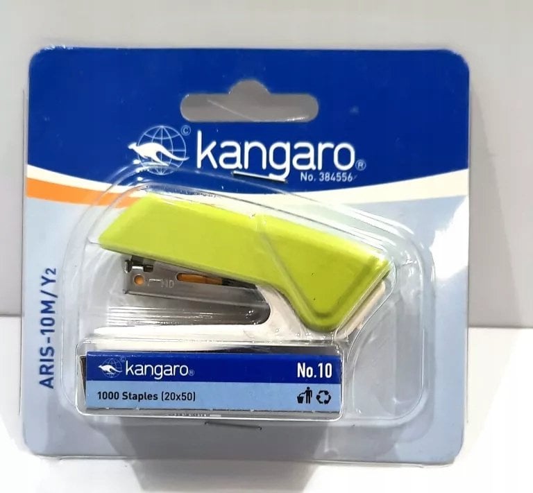 Zszywacz Kangaro Zszywacz + zszywki 10 kart. KANGARO Aris-10m/y2, blister, mix