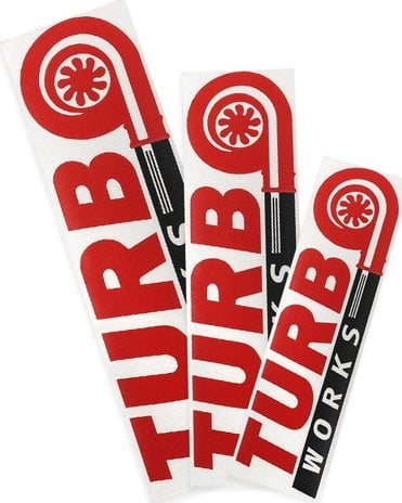 TurboWorks Naklejka TurboWorks Czerwono-Czarna 60cm