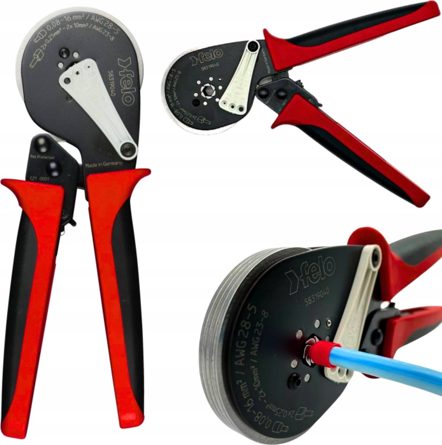 Felo Zaciskarka do tulejek kablowych 0,08 - 16 mm2