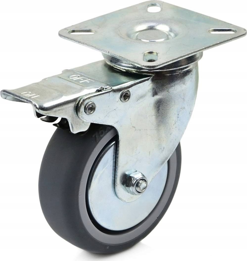 Geko Koło obrotowe z hamulcem 75mm PP/TPR (100)