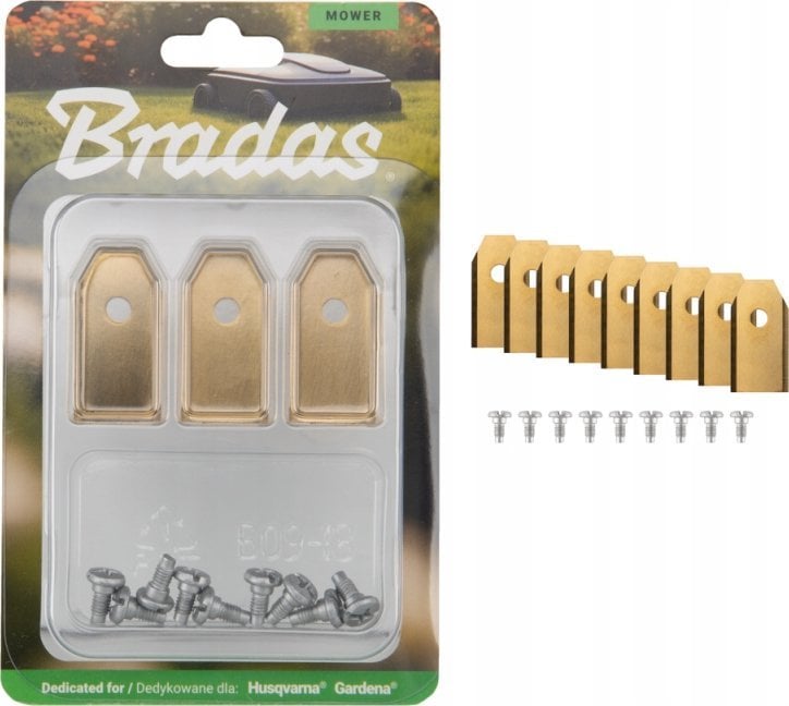NOŻE DO ROBOTÓW KOSZĄCYCH HUSQVARNA/GARDENA 9szt. TITAN GOLD
