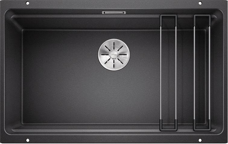 Zlewozmywak Blanco Etagon 700-U Silgranit antracyt z korkiem InFino, szyny (525167)