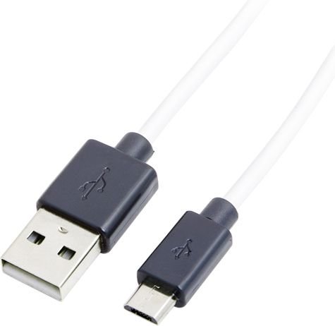 Kabel USB LogiLink USB-A - microUSB Biały (CU0063)