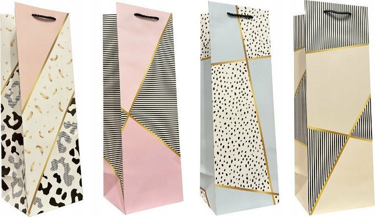 JU-PITER Torebka ozdobna prezentowa JP-BL1998 12,5x36x10cm mix cena za 1 szt