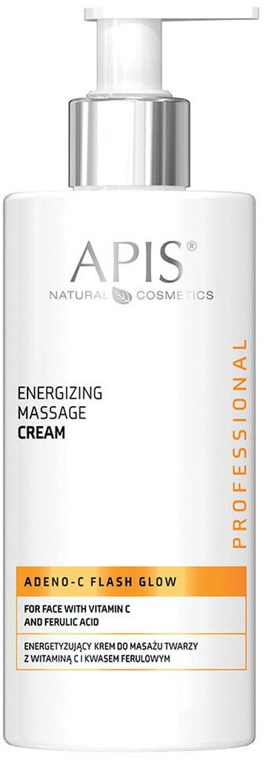 Apis ADENO-C Flash Glow Energetyzujący krem do masażu twarzy z witaminą C i kwasem ferulowym 300ml