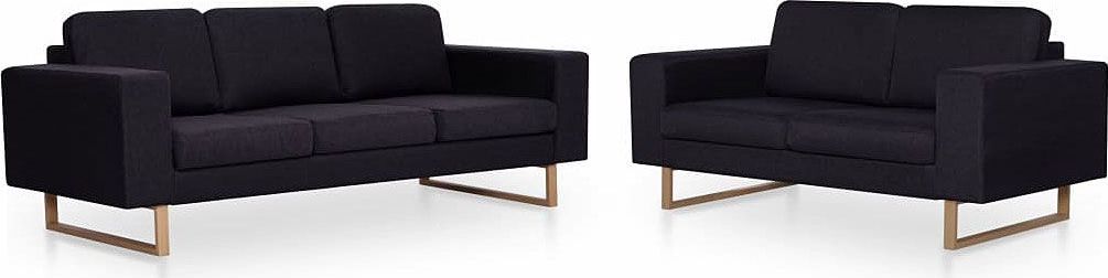 Elior Zestaw wypoczynkowy Williams 2+3 - Czarny