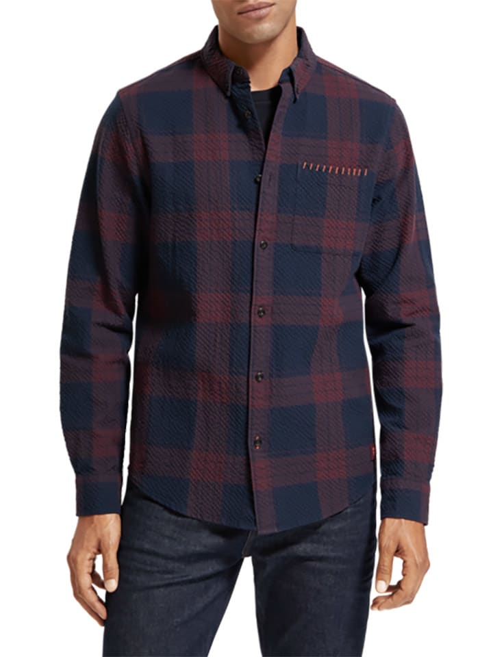 Scotch & Soda Koszula w kolorze granatowo-fioletowym rozmiar: M