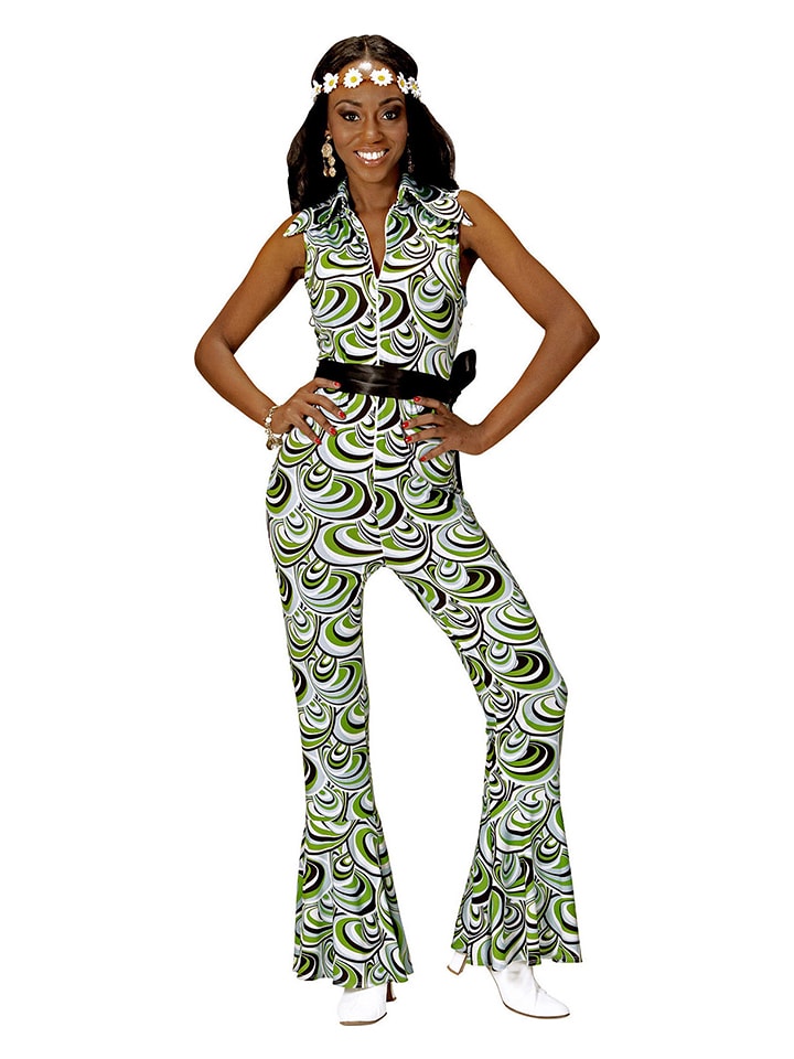 Carnival Party Kombinezon kostiumowy w kolorze zielono-kremowym rozmiar: XS