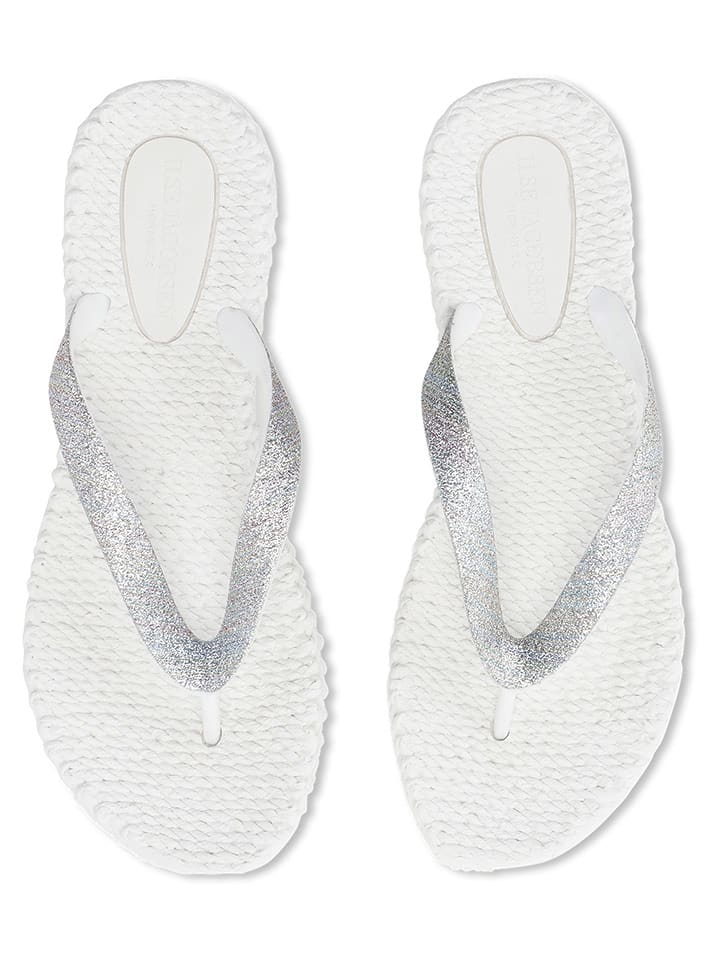 Ilse Jacobsen Japonki w kolorze srebrno-białym rozmiar: 41