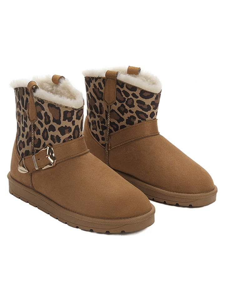 ISLAND BOOT Botki zimowe "Winter Leo" w kolorze jasnobrązowym rozmiar: 40