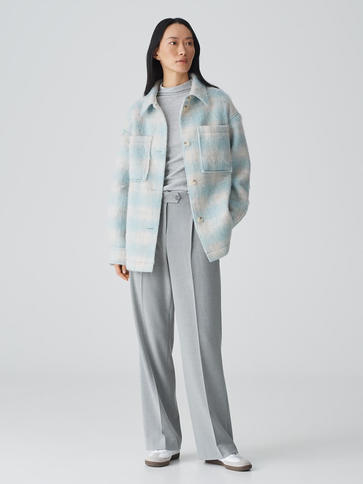 OPUS Kurtka koszulowa w kolorze błękitno-białym rozmiar: L