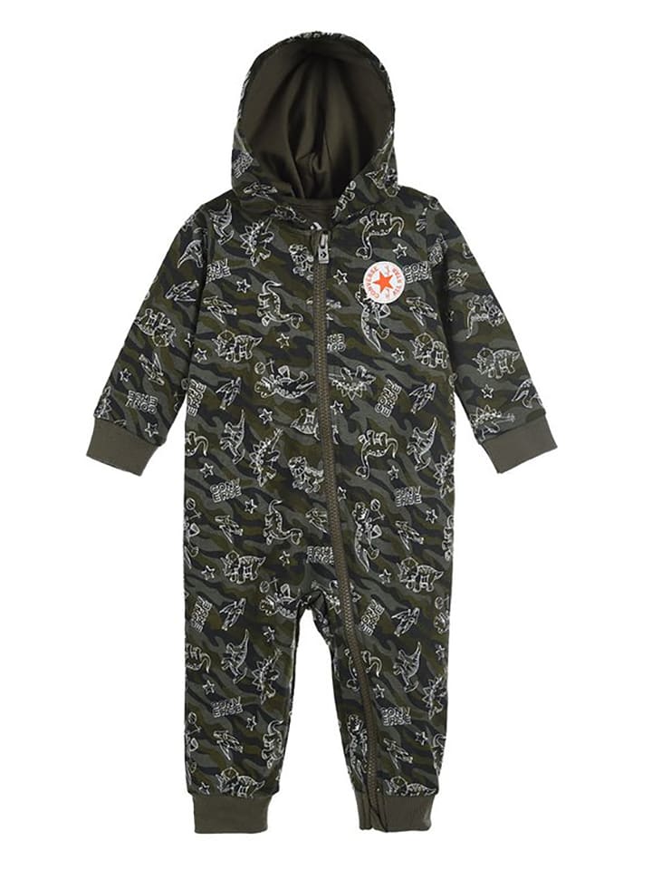 Kombinezon w kolorze ciemnozielonym