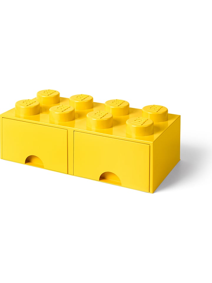 LEGO Pojemnik "Brick 8" w kolorze żółtym z szufladami - 50 x 18 x 25 cm rozmiar: onesize
