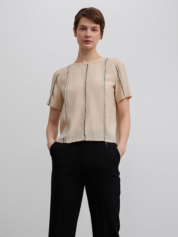 BGN Bluzka w kolorze beżowym rozmiar: 40