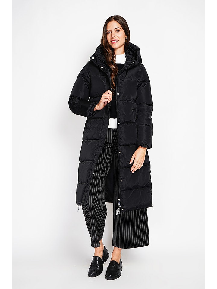 ASSUILI Płaszcz pikowany w kolorze czarnym rozmiar: 40