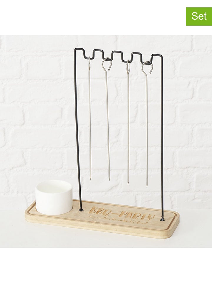 Boltze 6-częściowy zestaw "BBQ" w kolorze jasnobrązowo-czarnym - 30 x 35 x 10 cm rozmiar: onesize