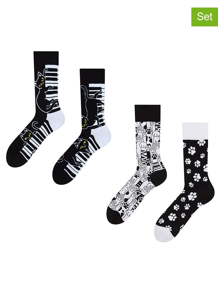 Dedoles Skarpety (2 pary) w kolorze biało-czarnym rozmiar: 39-42