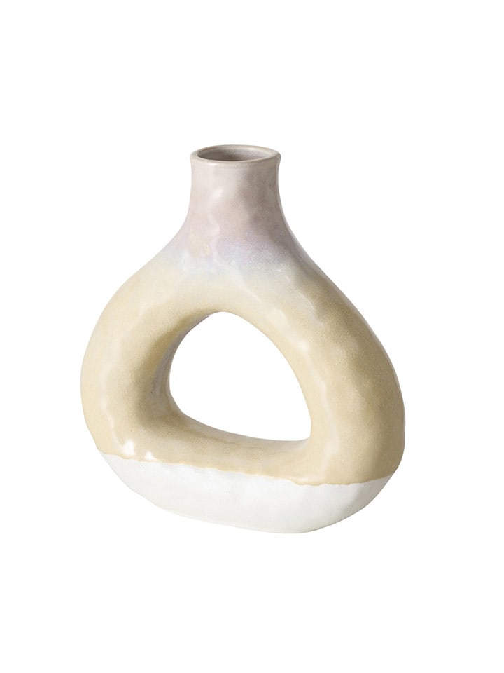 Boltze Wazon "Triple" w kolorze kremowym - wys. 23 cm rozmiar: onesize