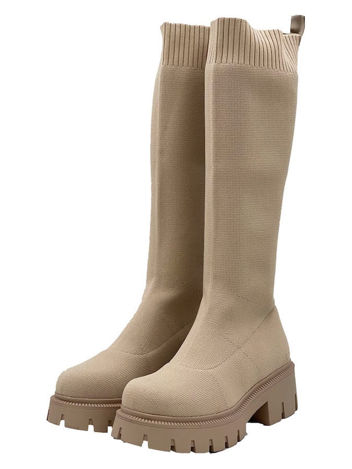 STEPHAN Kozaki w kolorze beżowym rozmiar: 38