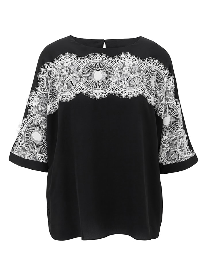 Jedwabna bluzka w kolorze czarnym