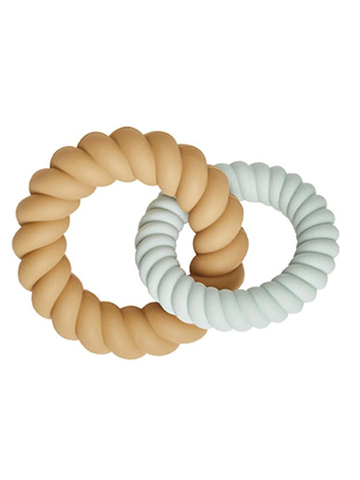 OYOY mini Gryzak "Mellow" w kolorze jasnobrązowo-błękitnym - 0+ rozmiar: onesize