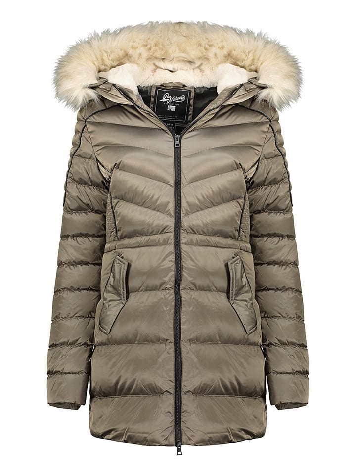 Geographical Norway Parka "Destinee" w kolorze szarobrązowym rozmiar: L