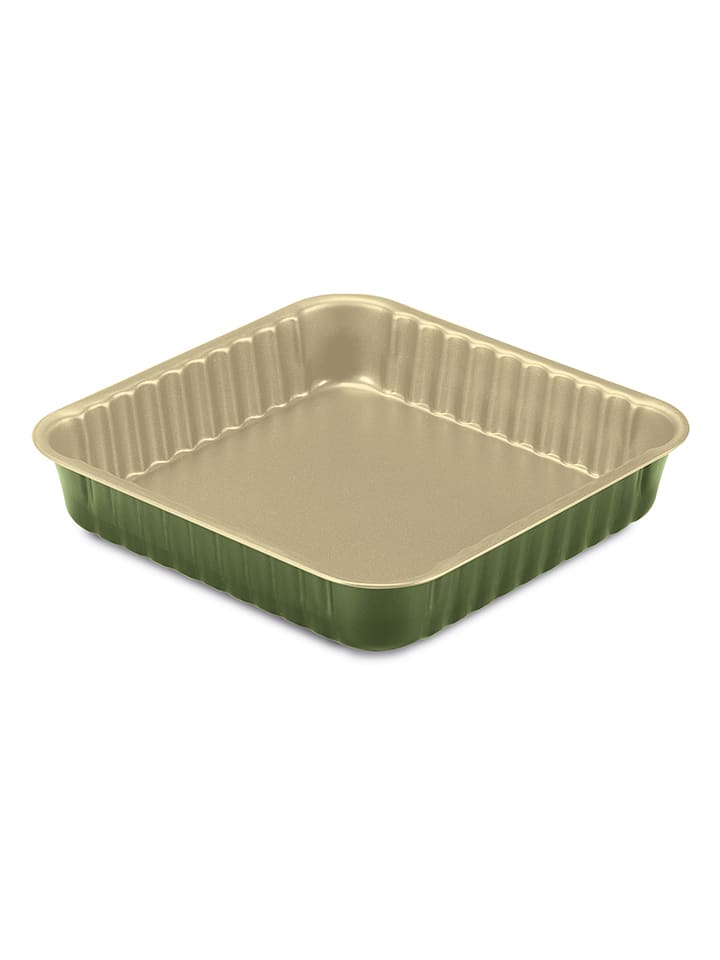 Guardini Kwadratowa forma w kolorze beżowo-zielonym do ciasta - 24 x 24 x 4,5 cm rozmiar: onesize