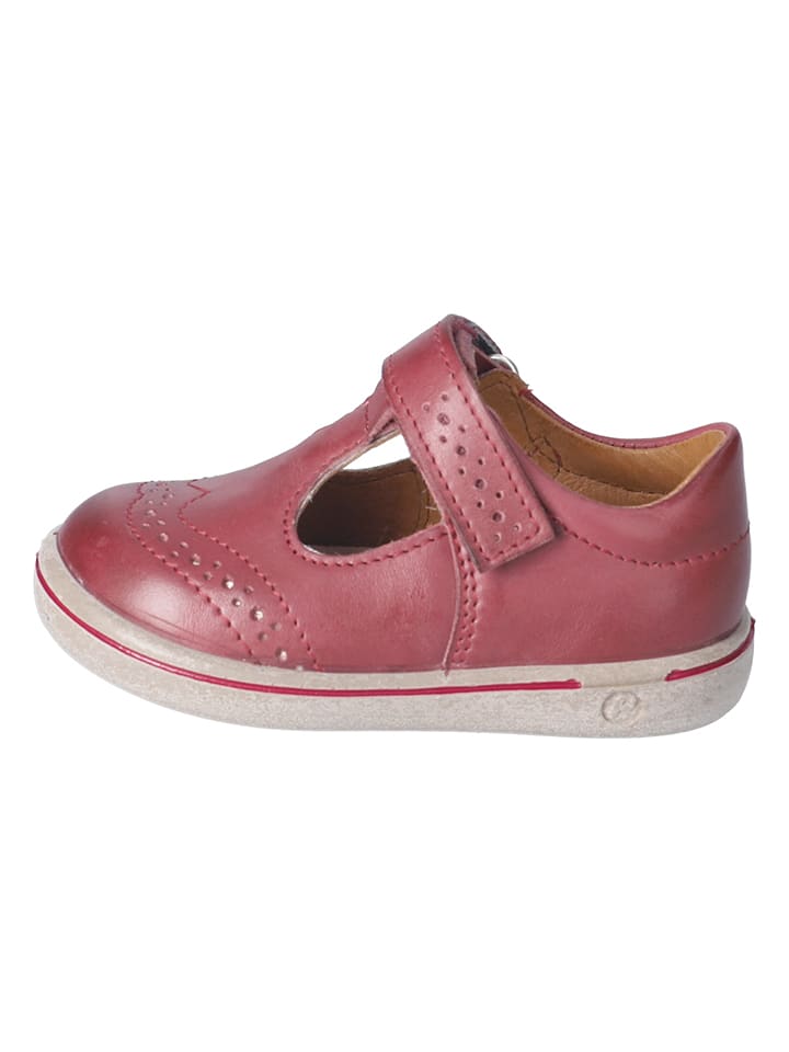 Skórzane półsandały "Nini" w kolorze bordowym