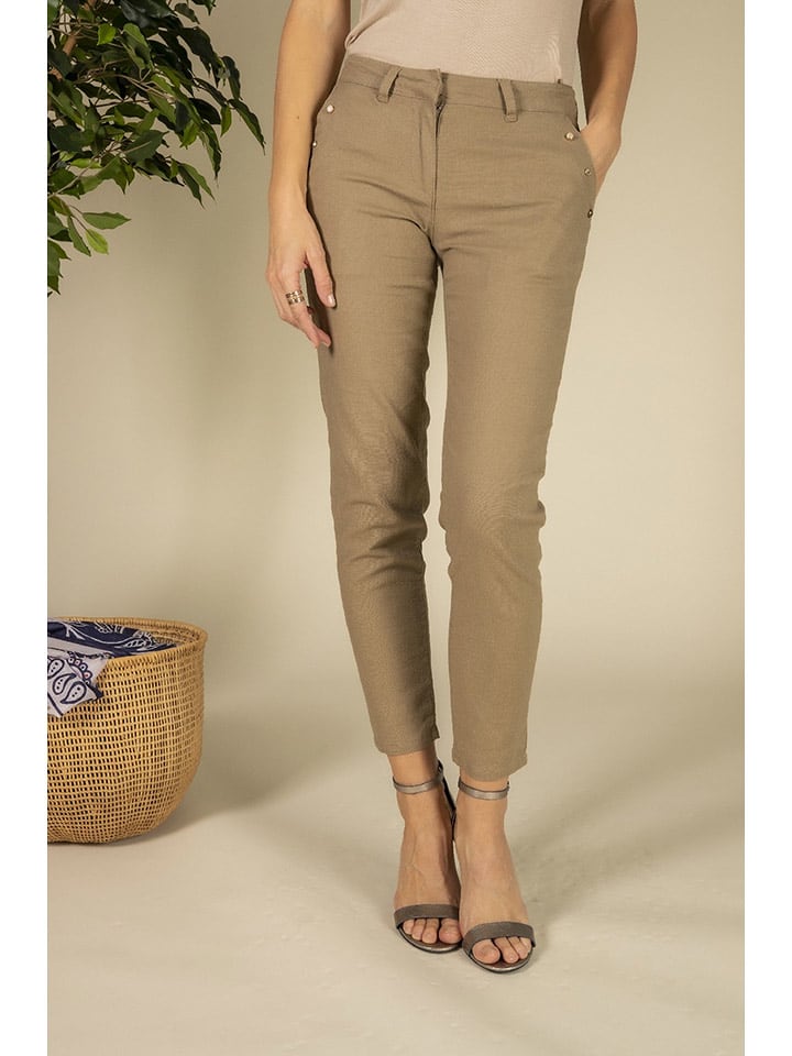 Captain Tortue Spodnie chino w kolorze khaki rozmiar: 38