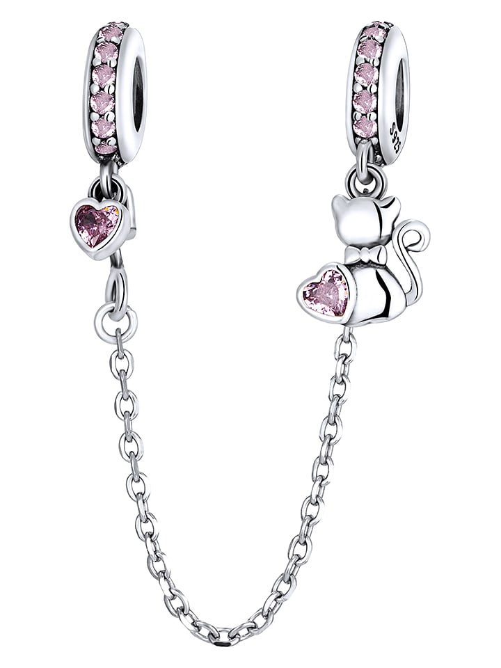 Srebrny łańcuszek z cyrkoniami