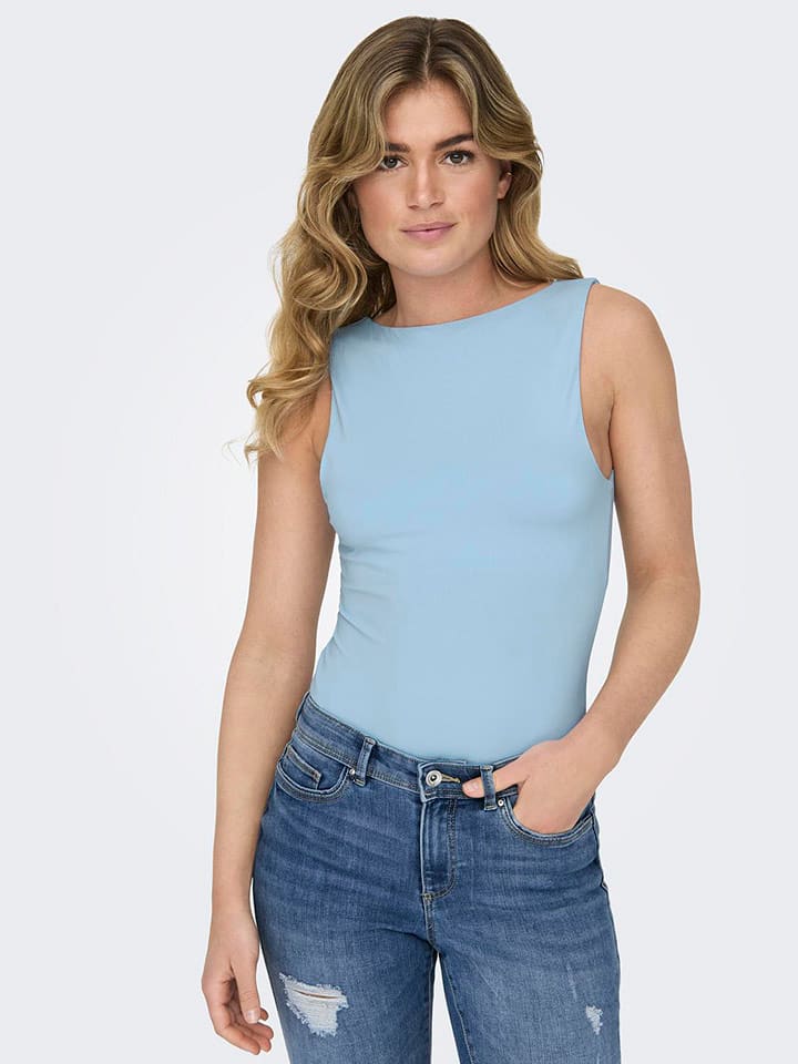 ONLY Top w kolorze błękitnym rozmiar: XS
