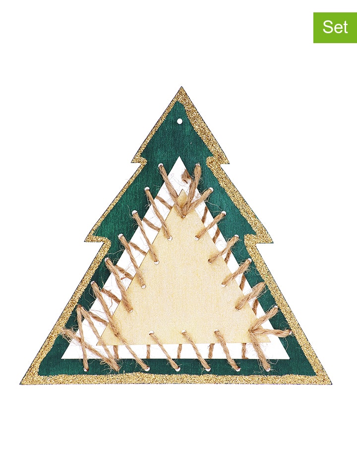 SUNNYSUE Drewniane zawieszki (12 szt.) w kolorze jasnobrązowym rozmiar: onesize