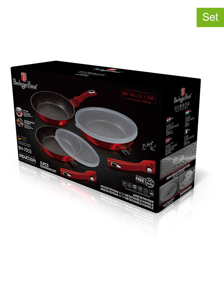 Berlinger Haus Patelnie (3 szt.) "Metallic Line" w kolorze czerwonym rozmiar: onesize