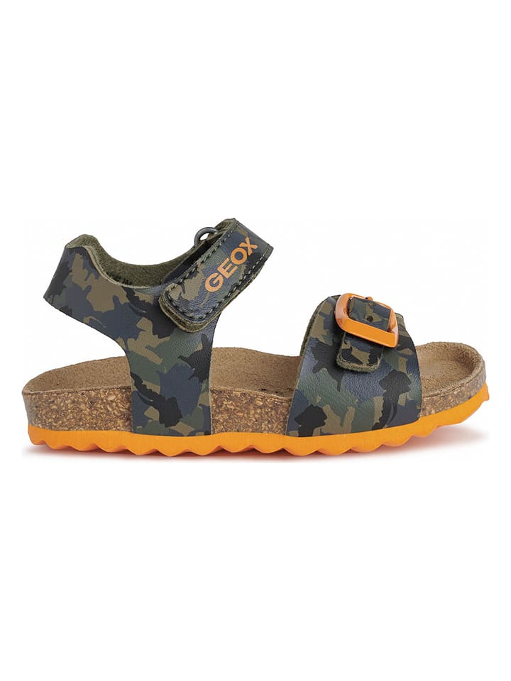 Sandały "Chalki" w kolorze oliwkowo-granatowym