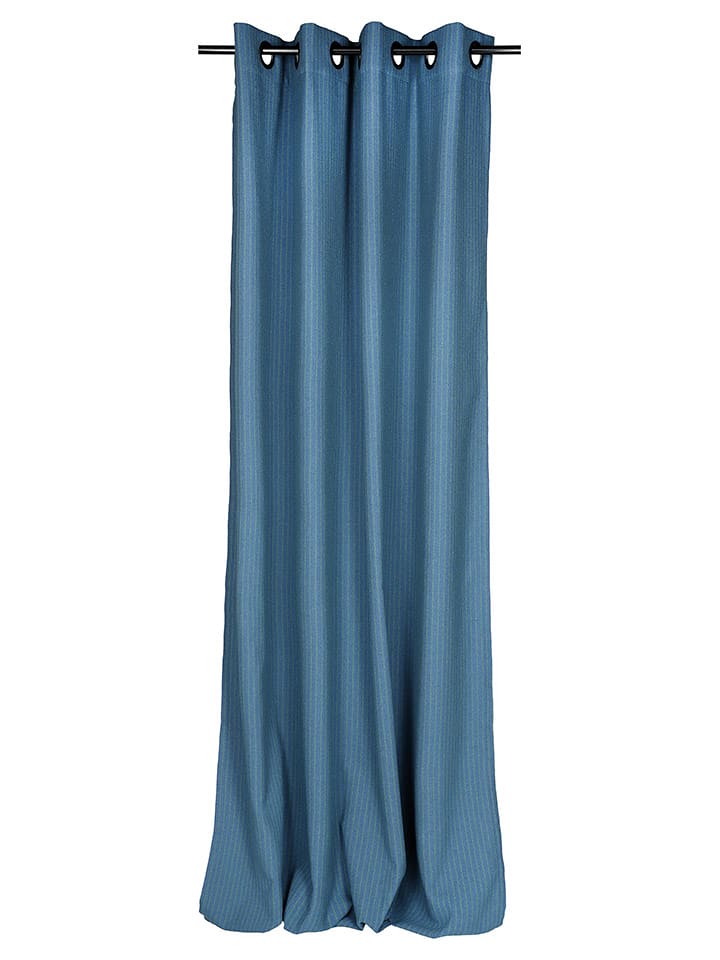 ESPRIT Zasłona "Fun" w kolorze niebiesko-zielonym z oczkami rozmiar: 140x250 cm